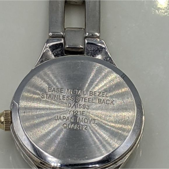 Anne Klein Diamond Gold Silver Tone Watch 6.5\
